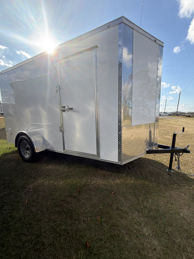 New 2026 J&C Suppliers 6x12SA .080 PolyCor Barlock 6'6" Tall Cargo / Enclosed Trailer