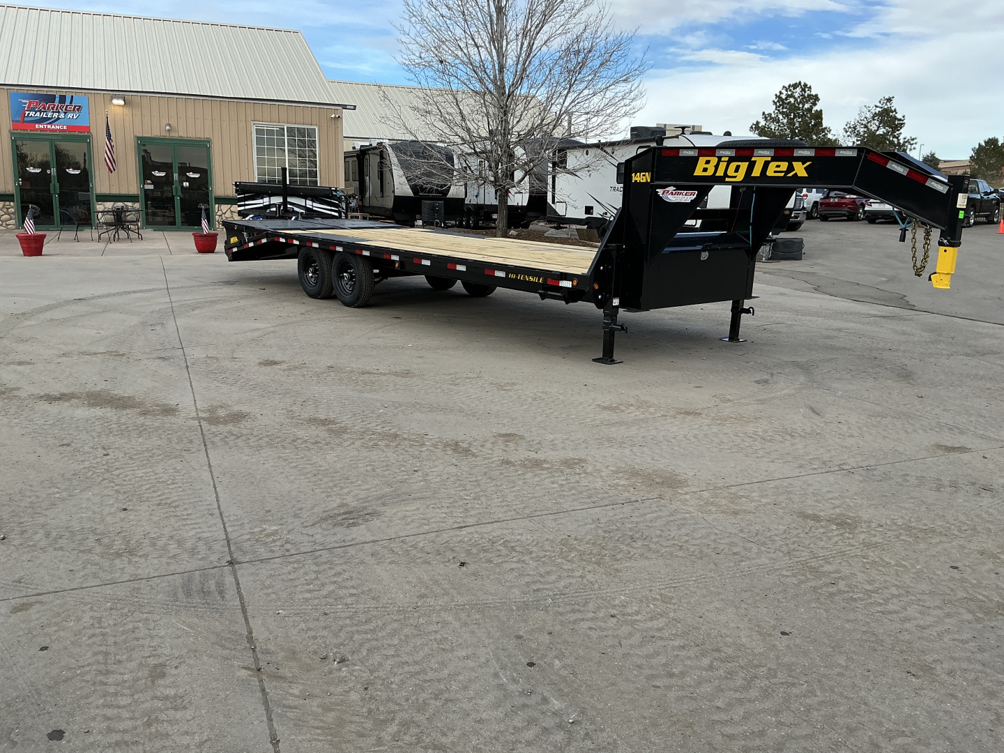 New 2026 Big Tex Trailers 14GN-25D5A-MRBK Flatbed Trailer