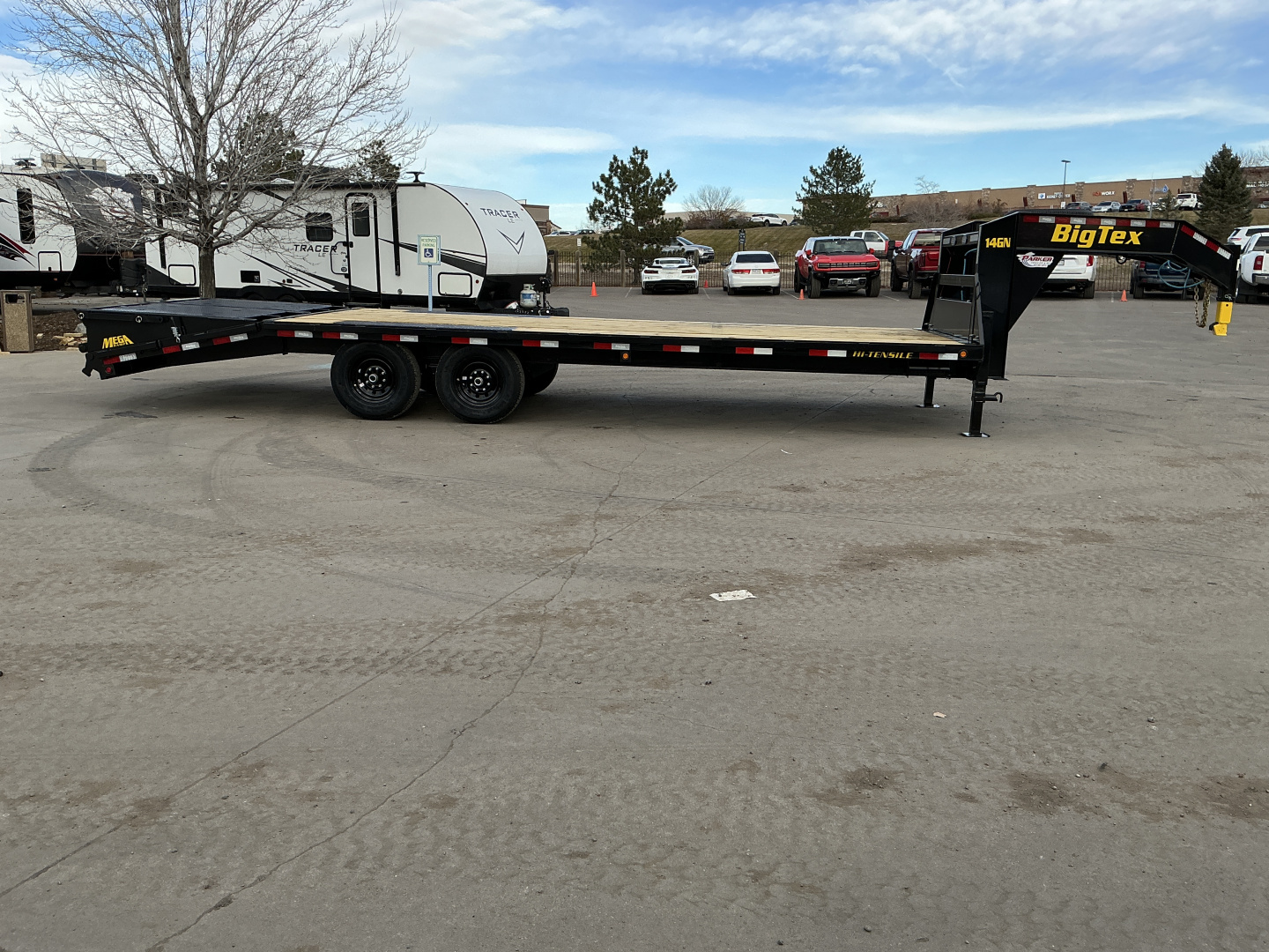 New 2026 Big Tex Trailers 14GN-25D5A-MRBK Flatbed Trailer