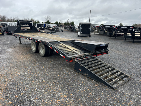 Used 2018 Load Trail 102"X25' 22K Gooseneck Flatbed Trailer