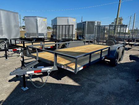 New 2026 Triple Crown Trailers 6.4 X 16 TA WITH RAMP Utility Trailer