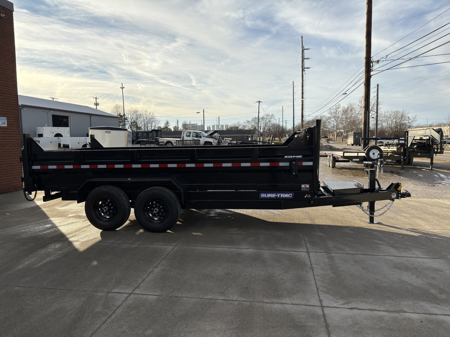 New 2026 Sure-Trac 82 IN x 16 HD Low Profile Dump Trailer 14K Telescopic Dump Trailer