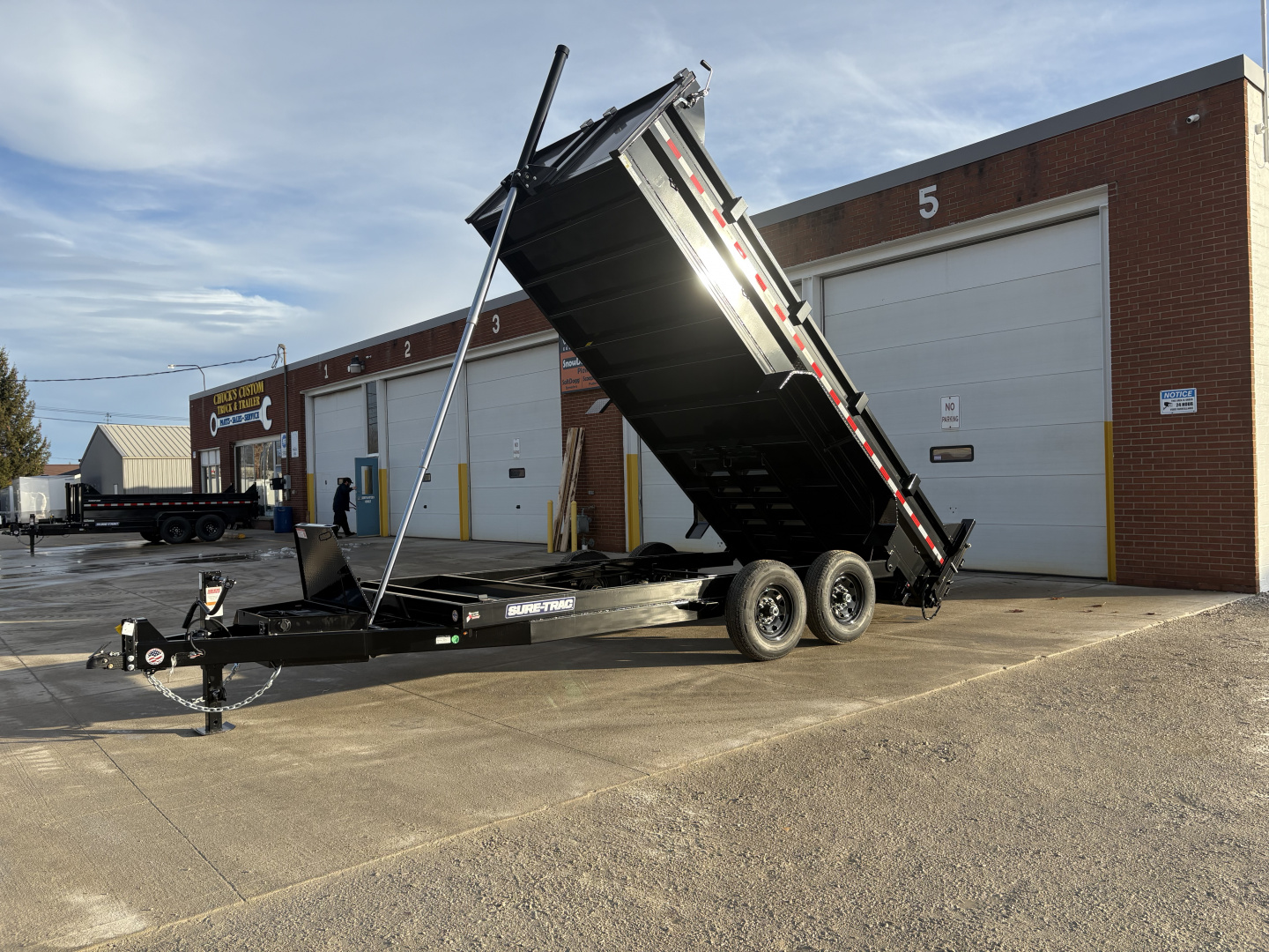 New 2026 Sure-Trac 82 IN x 16 HD Low Profile Dump Trailer 14K Telescopic Dump Trailer