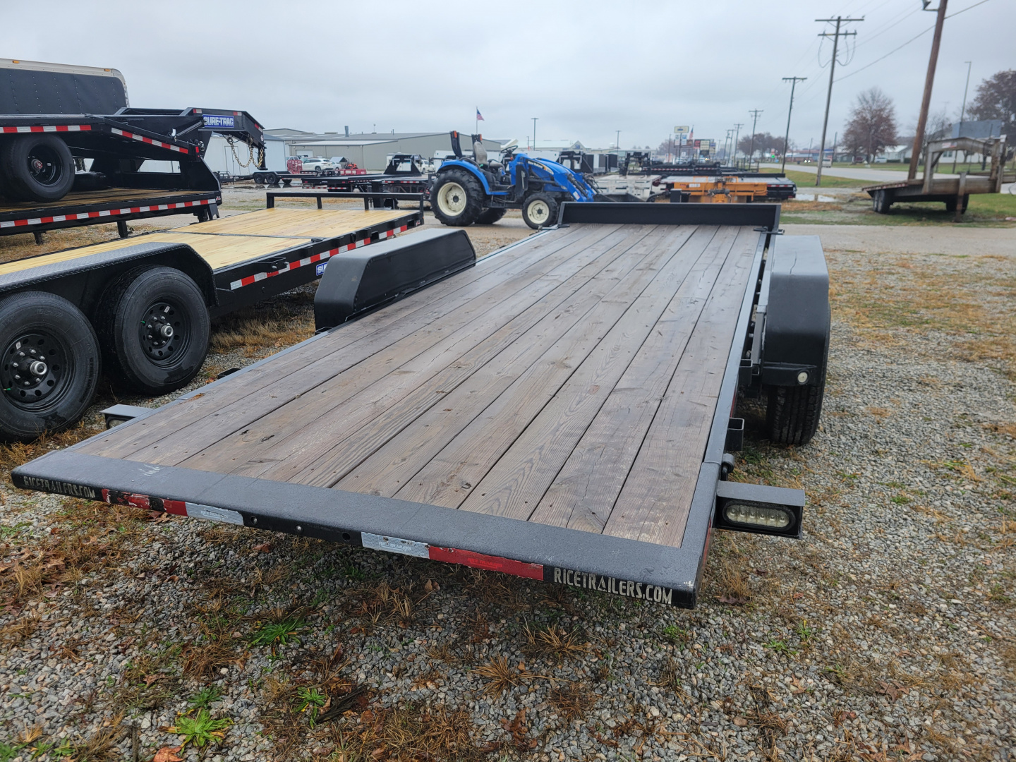 Used 2015 Rice Trailers 7x20 Full Deck Tilt Trailer