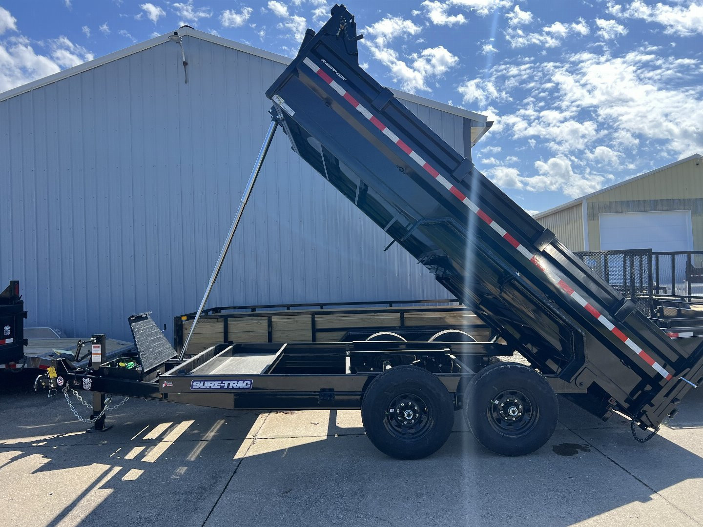 New 2026 Sure-Trac 82 IN x 14 HD Low Profile Dump Trailer 14K Telescopic Dump Trailer