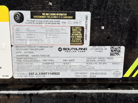 New 2026 Southland Trailers 6-12 Dump 7K Axles