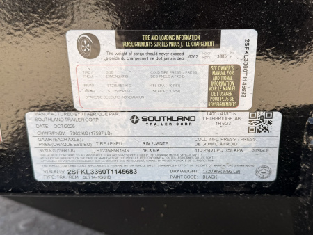 New 2026 Southland Trailers 7-14 Dump 7 Gauge Floor 8K Axles