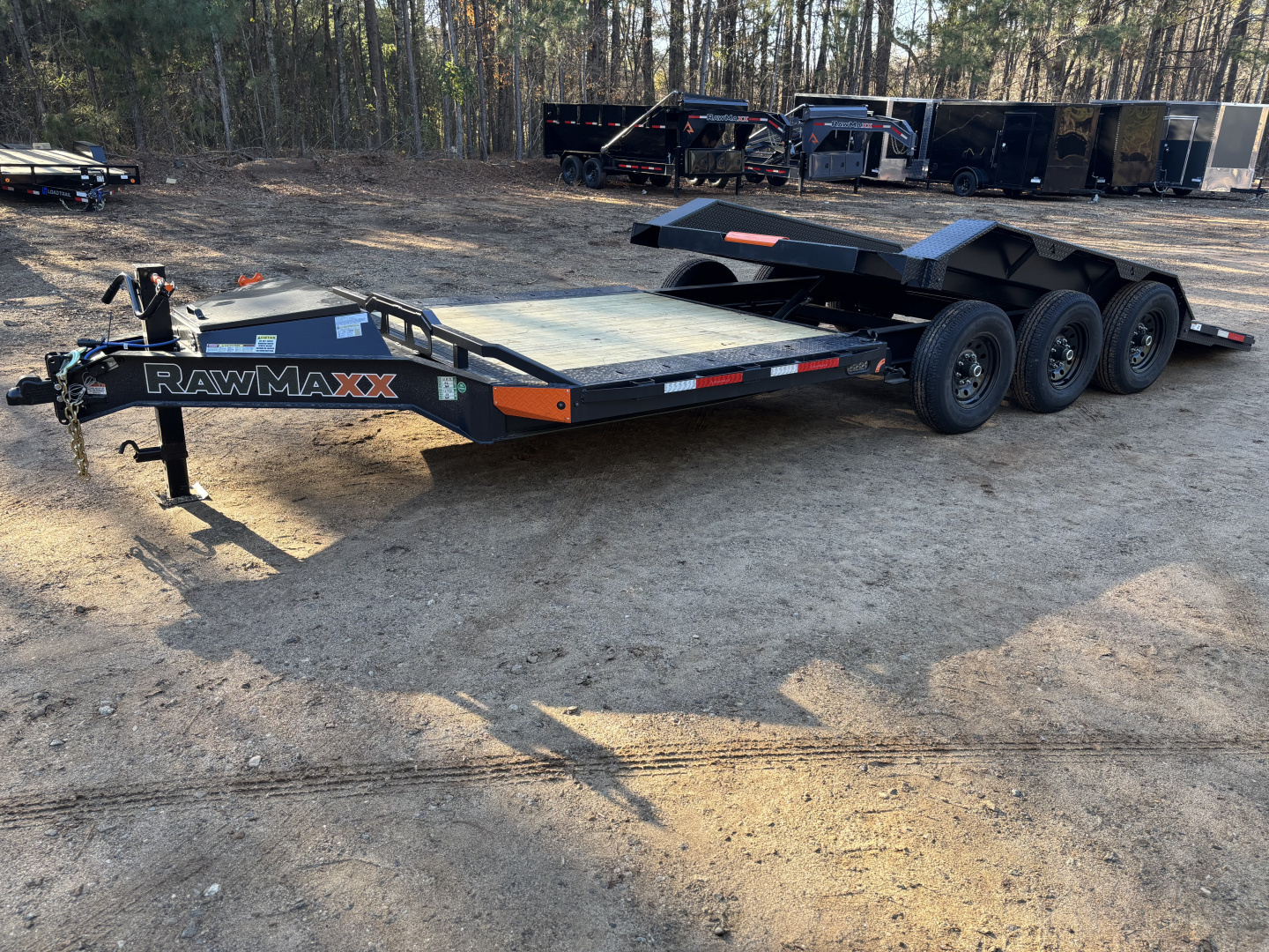 New 2026 RawMaxx G3X 102X24 BUMPER PULL GRAVITY TILT TRAILER 21K GVWR Equipment Trailer