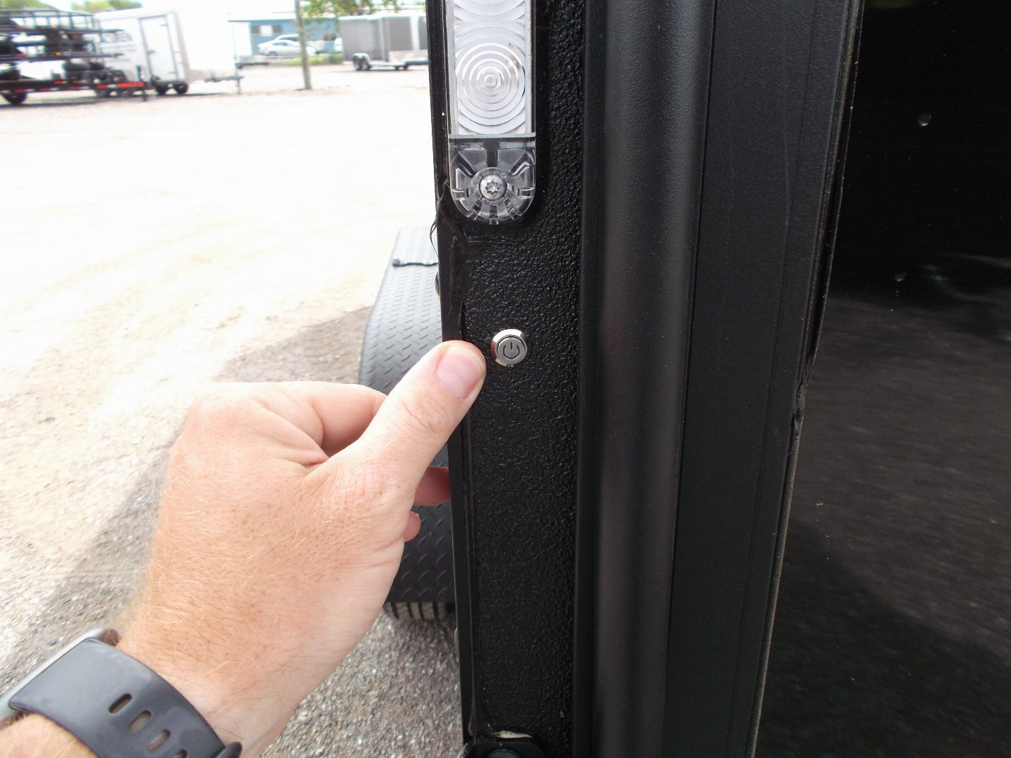 New 2026 Covered Wagon Trailers 7x16 Cargo Trailer / Enclosed Trailer / 7ft Interior / Extra Wide Ramp / 48" RV Side Door / .080 Black Poly Core Semi-Screwless Exterior / Black Out Package / Slant V-Nose / Rear Spoiler w/ LED Loading Lights