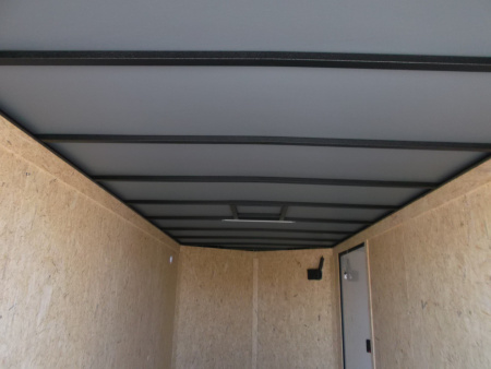 New 2026 Covered Wagon Trailers 7x16 Cargo Trailer / Enclosed Trailer / 6'6" Interior / Extra Wide Ramp / 48" RV Door / .030 White Semi-Screwless Exterior / Black Out Package Cargo / Enclosed Trailer