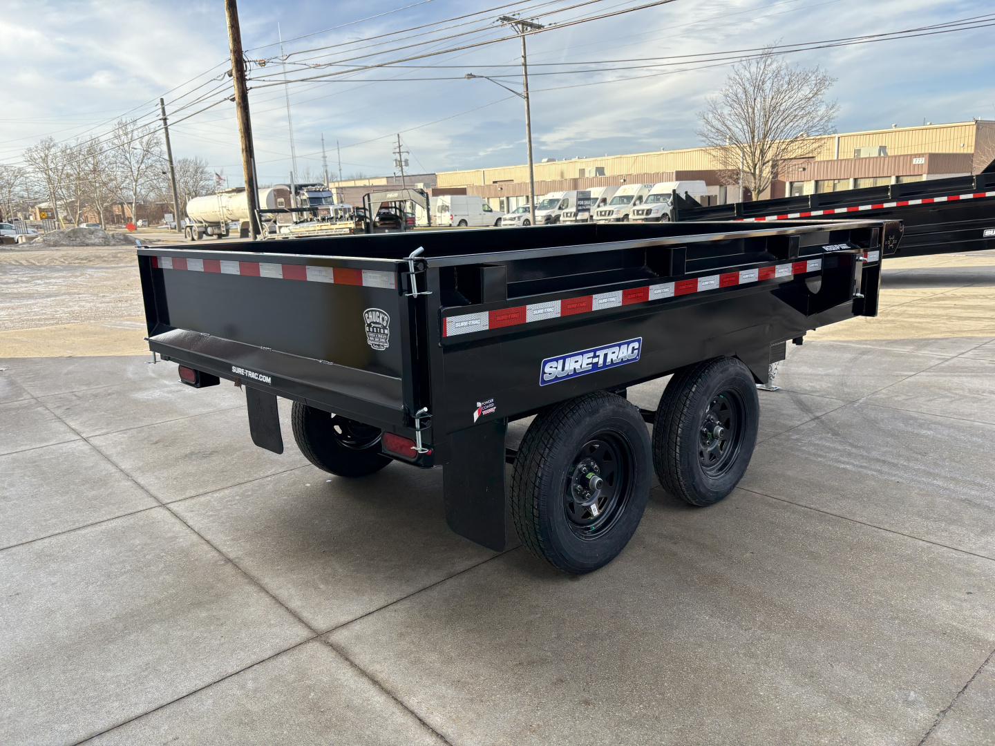 New 2026 Sure-Trac 6 X 10 SD Deckover Dump Trailer 7K Single Ram Dump Trailer