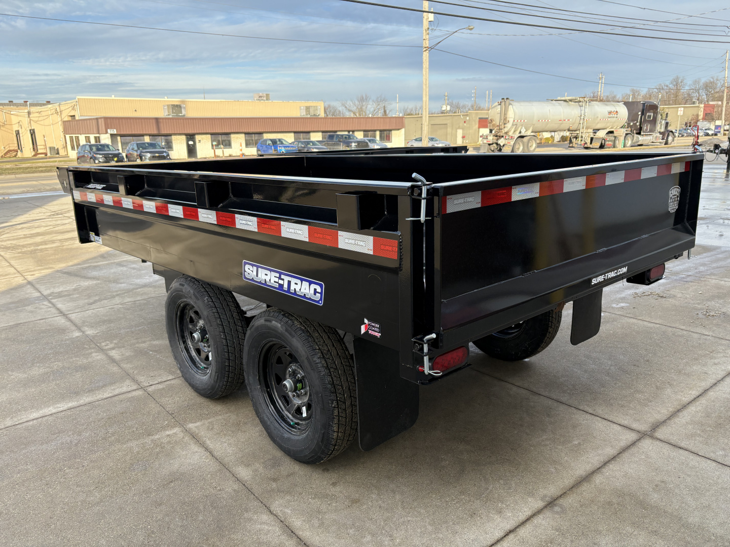 New 2026 Sure-Trac 6 X 10 SD Deckover Dump Trailer 7K Single Ram Dump Trailer
