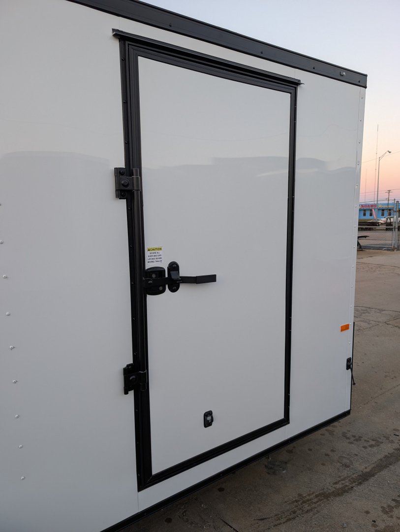 New ROCK SOLID CARGO 7 x 16 Tandem 3.5K Brake Axles, 6'6" Height, Blackout Package