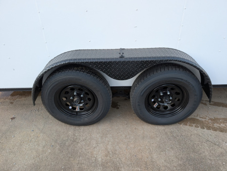 New ROCK SOLID CARGO 7 x 16 Tandem 3.5K Brake Axles, 6'6" Height, Blackout Package