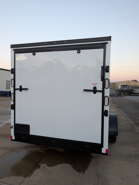 New ROCK SOLID CARGO 7 x 16 Tandem 3.5K Brake Axles, 6'6" Height, Blackout Package