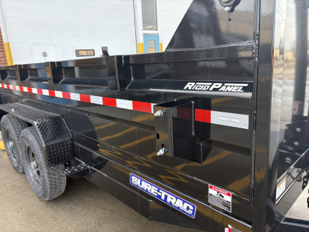 New 2026 Sure-Trac 82 IN x 14 HD Low Profile Dump Trailer 14K Telescopic Dump Trailer