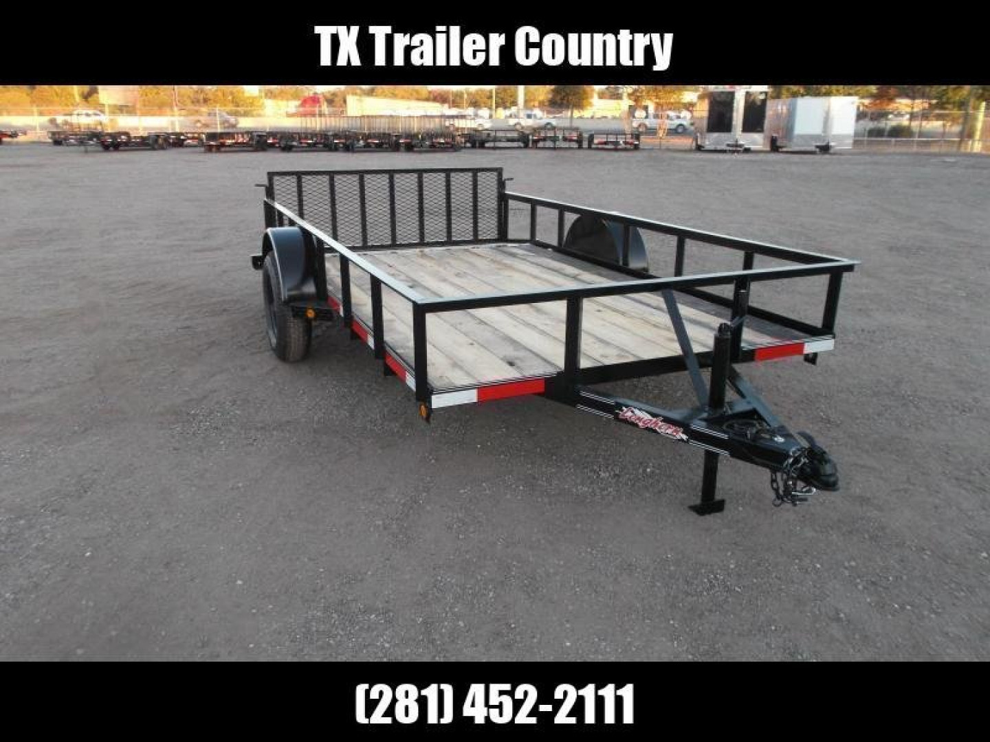 New 2026 Longhorn Trailers 77x12 Utility Trailer / 2ft Dovetail / 2ft Ramp Gate / LED Lights