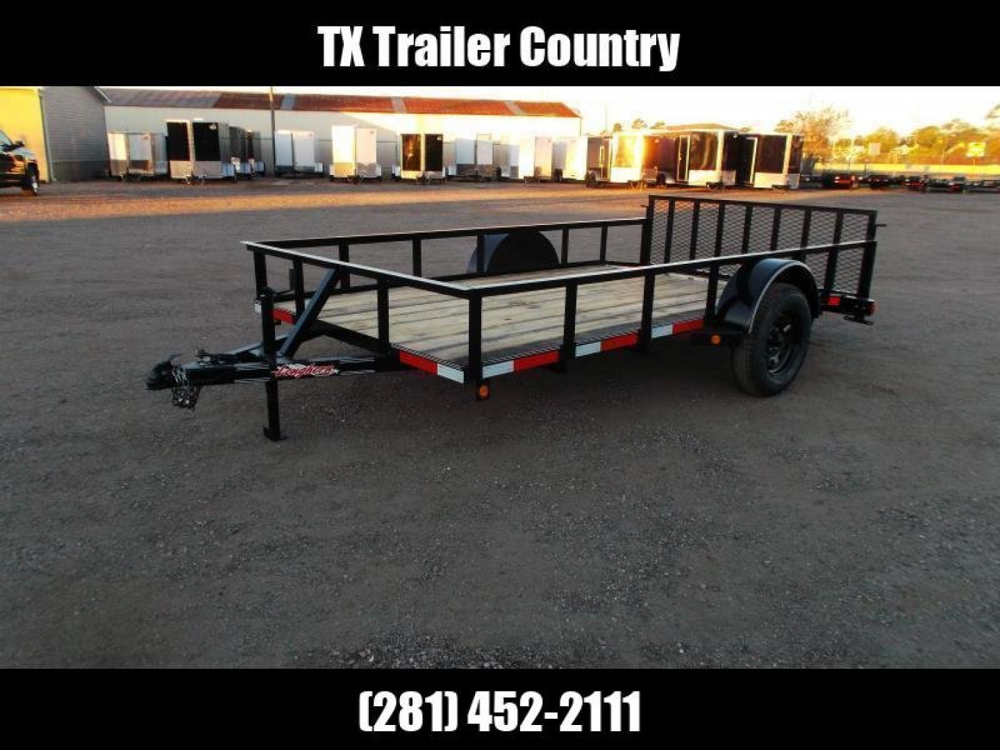 New 2026 Longhorn Trailers 77x12 Utility Trailer / 2ft Dovetail / 2ft Ramp Gate / LED Lights