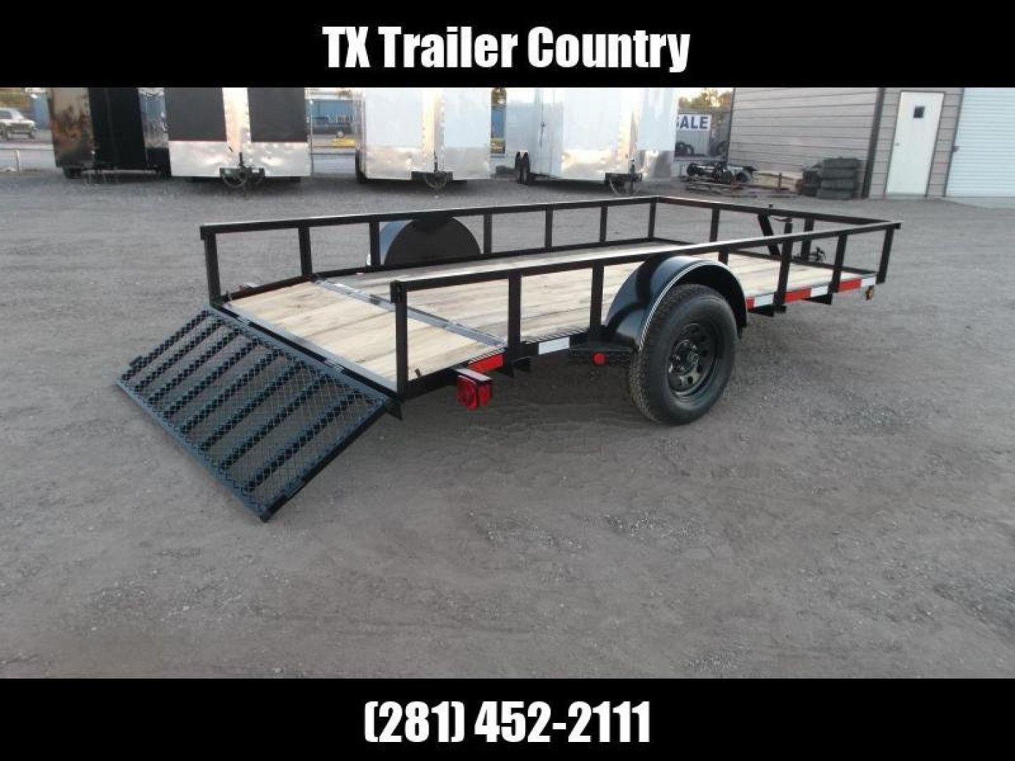 New 2026 Longhorn Trailers 77x12 Utility Trailer / 2ft Dovetail / 2ft Ramp Gate / LED Lights