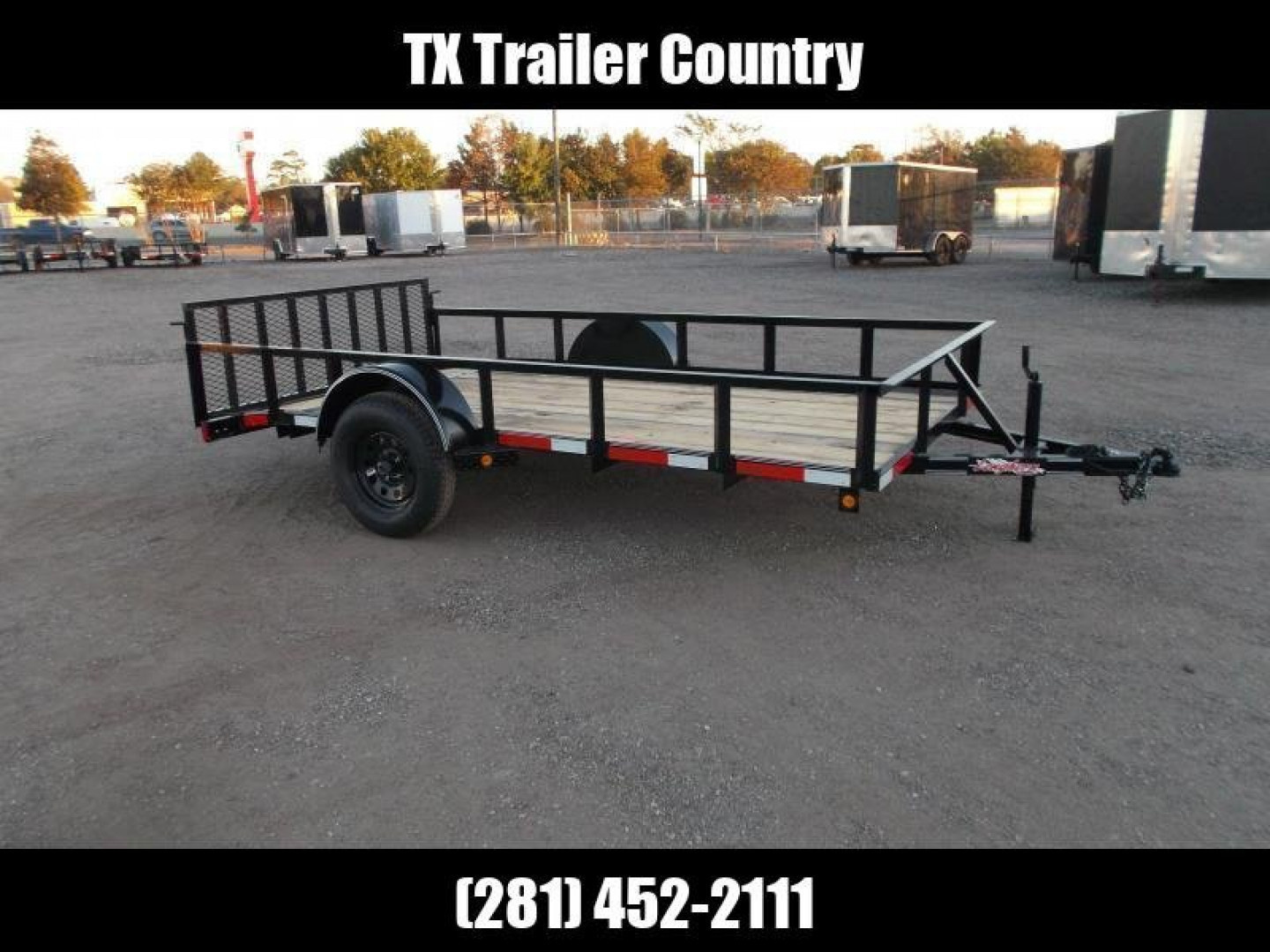 New 2026 Longhorn Trailers 77x12 Utility Trailer / 2ft Dovetail / 2ft Ramp Gate / LED Lights