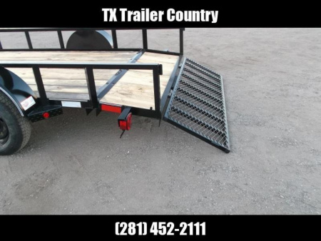 New 2026 Longhorn Trailers 77x12 Utility Trailer / 2ft Dovetail / 2ft Ramp Gate / LED Lights