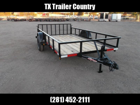 New 2026 Longhorn Trailers 77x12 Utility Trailer / 2ft Dovetail / 2ft Ramp Gate / LED Lights