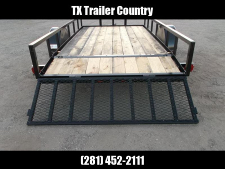 New 2026 Longhorn Trailers 77x12 Utility Trailer / 2ft Dovetail / 2ft Ramp Gate / LED Lights