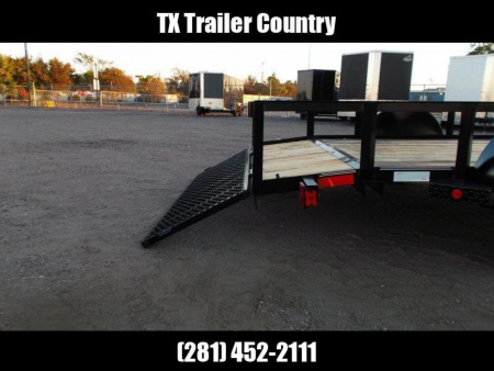 New 2026 Longhorn Trailers 77x12 Utility Trailer / 2ft Dovetail / 2ft Ramp Gate / LED Lights