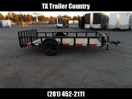 New 2026 Longhorn Trailers 77x12 Utility Trailer / 2ft Dovetail / 2ft Ramp Gate / LED Lights
