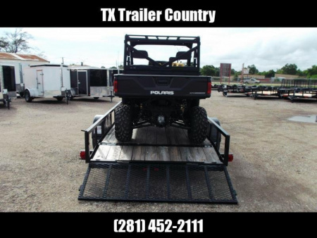 New 2026 Longhorn Trailers 77x12 Utility Trailer / 2ft Dovetail / 2ft Ramp Gate / LED Lights