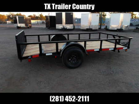 New 2026 Longhorn Trailers 77x12 Utility Trailer / 2ft Dovetail / 2ft Ramp Gate / LED Lights