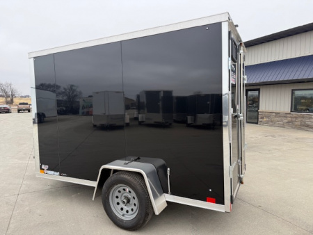 New 2026 Cross Black 5'x10' 3k Alpha Flat Top V-Nose Enclosed Cargo Trailer