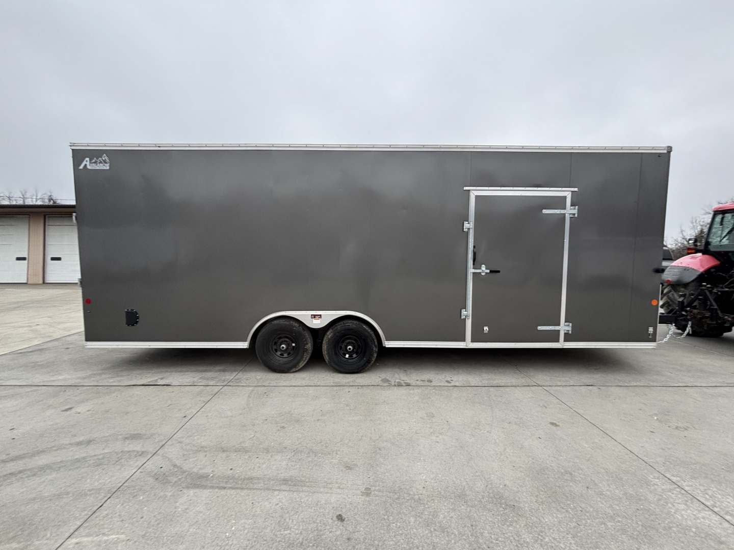 New 2025 Car Mate Trailers 8 1/2 X 24 Avalanche Enclosed Trailer (V-Nose) Charcoal Gray w/ Ramp - 9990# GVWR