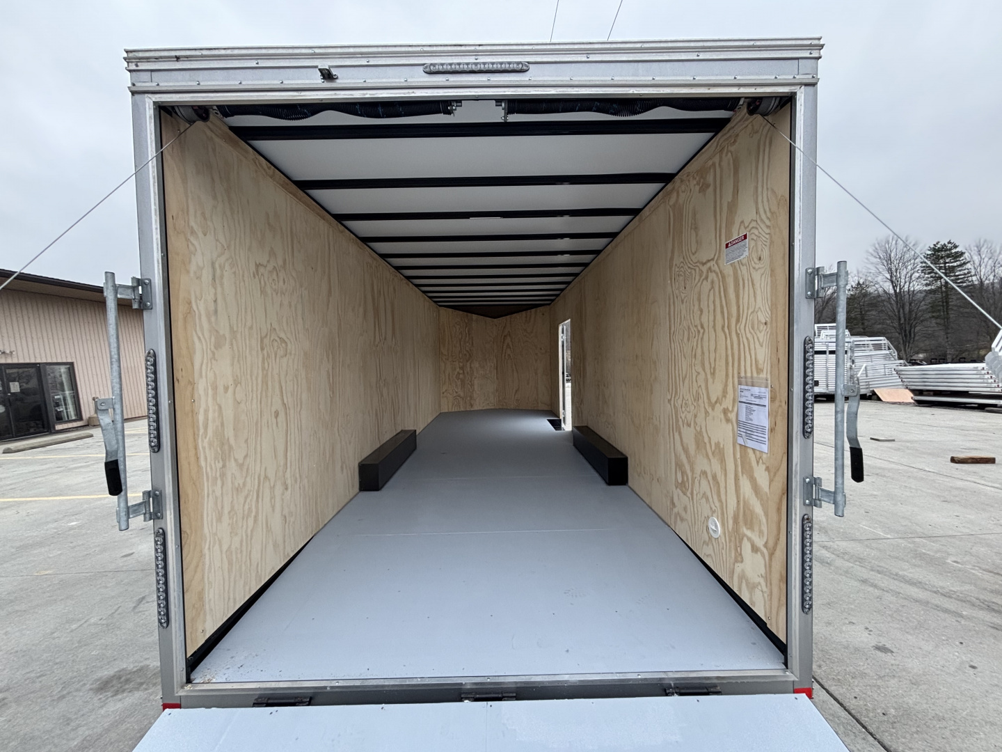 New 2025 Car Mate Trailers 8 1/2 X 24 Avalanche Enclosed Trailer (V-Nose) Charcoal Gray w/ Ramp - 9990# GVWR