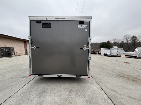 New 2025 Car Mate Trailers 8 1/2 X 24 Avalanche Enclosed Trailer (V-Nose) Charcoal Gray w/ Ramp - 9990# GVWR
