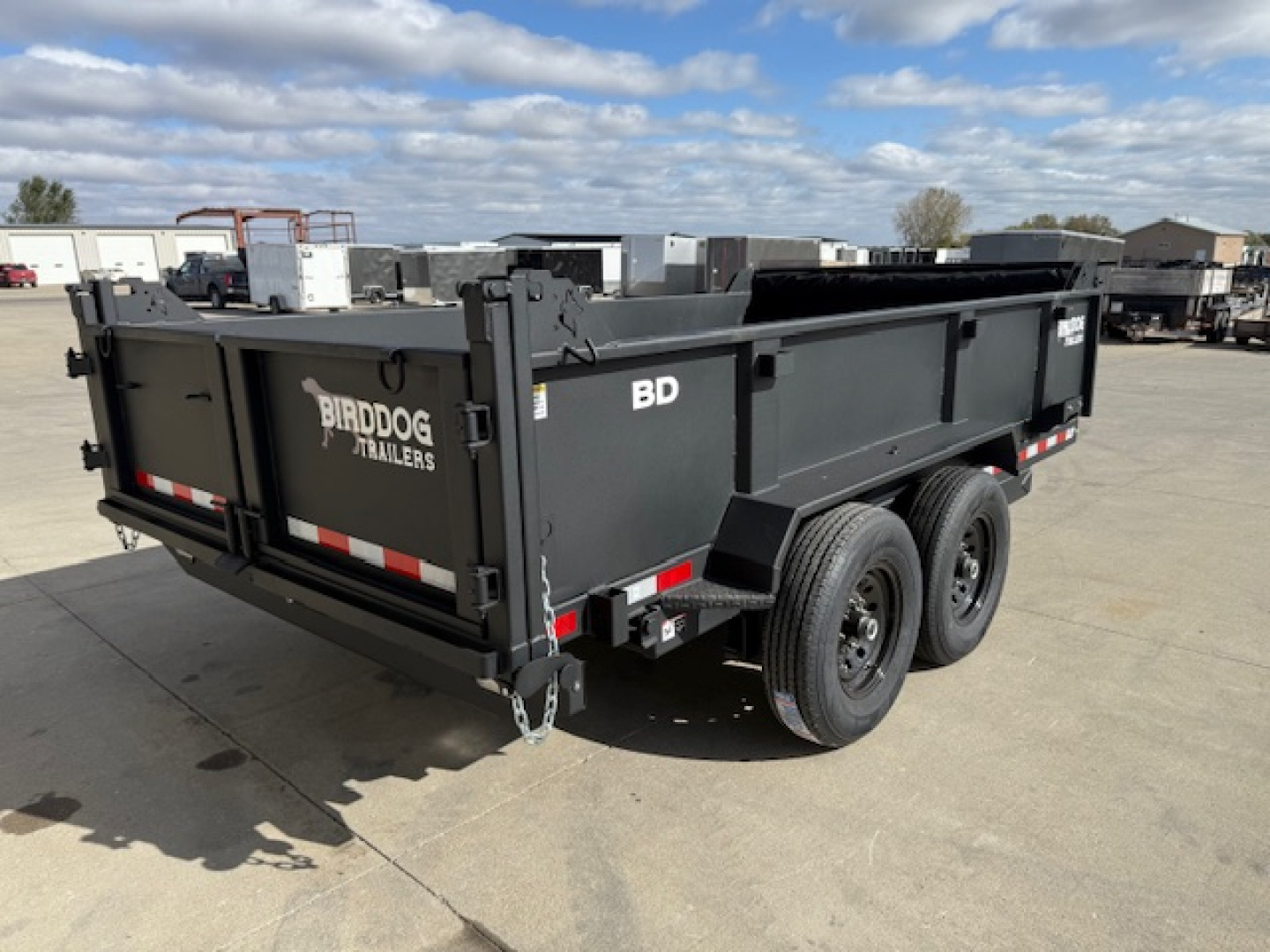 New 2026 Watchdog Matte Black 7'x14' 14k Bird Dog Dump Trailer