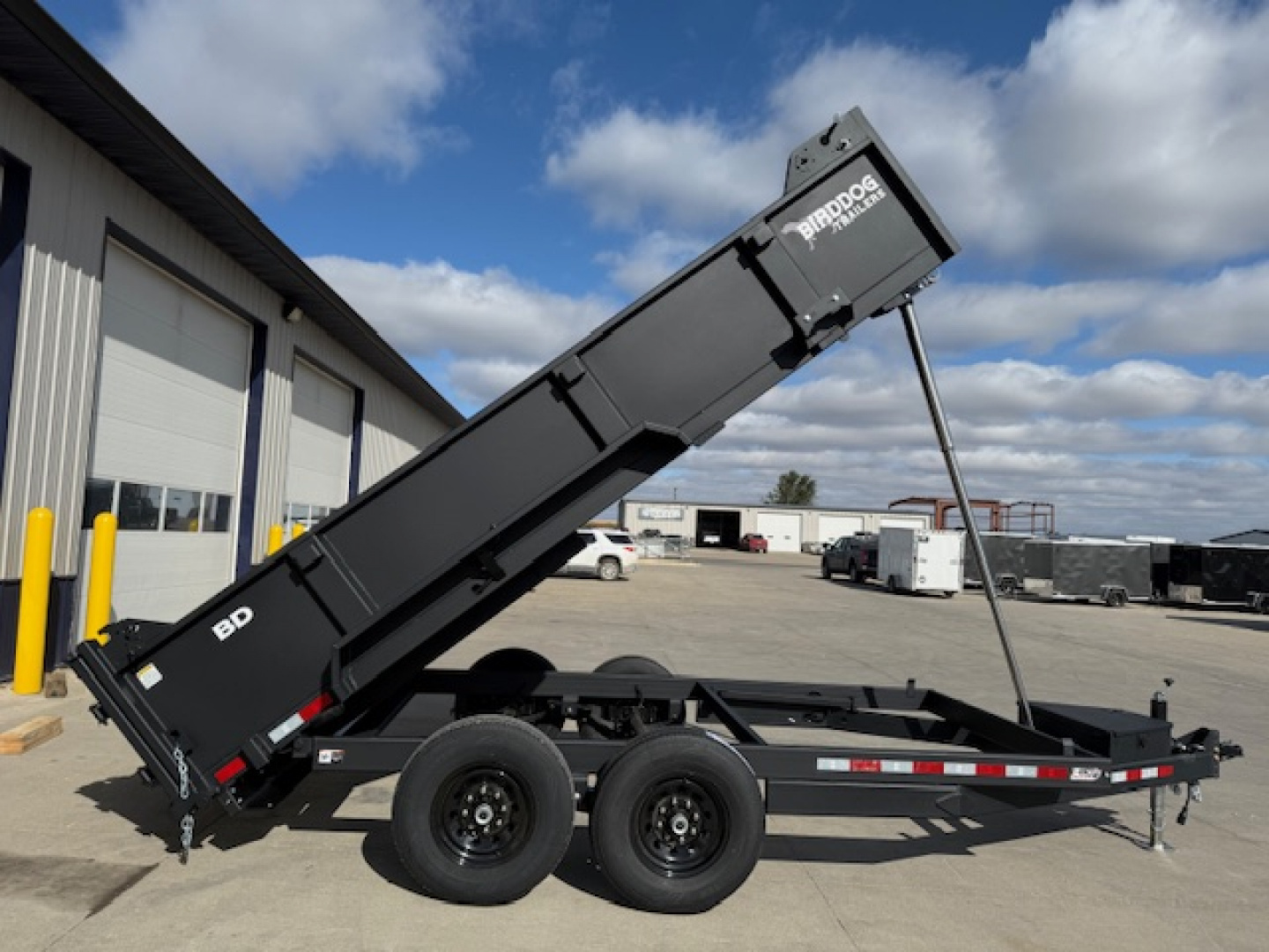 New 2026 Watchdog Matte Black 7'x14' 14k Bird Dog Dump Trailer