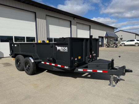 New 2026 Watchdog Matte Black 7'x14' 14k Bird Dog Dump Trailer
