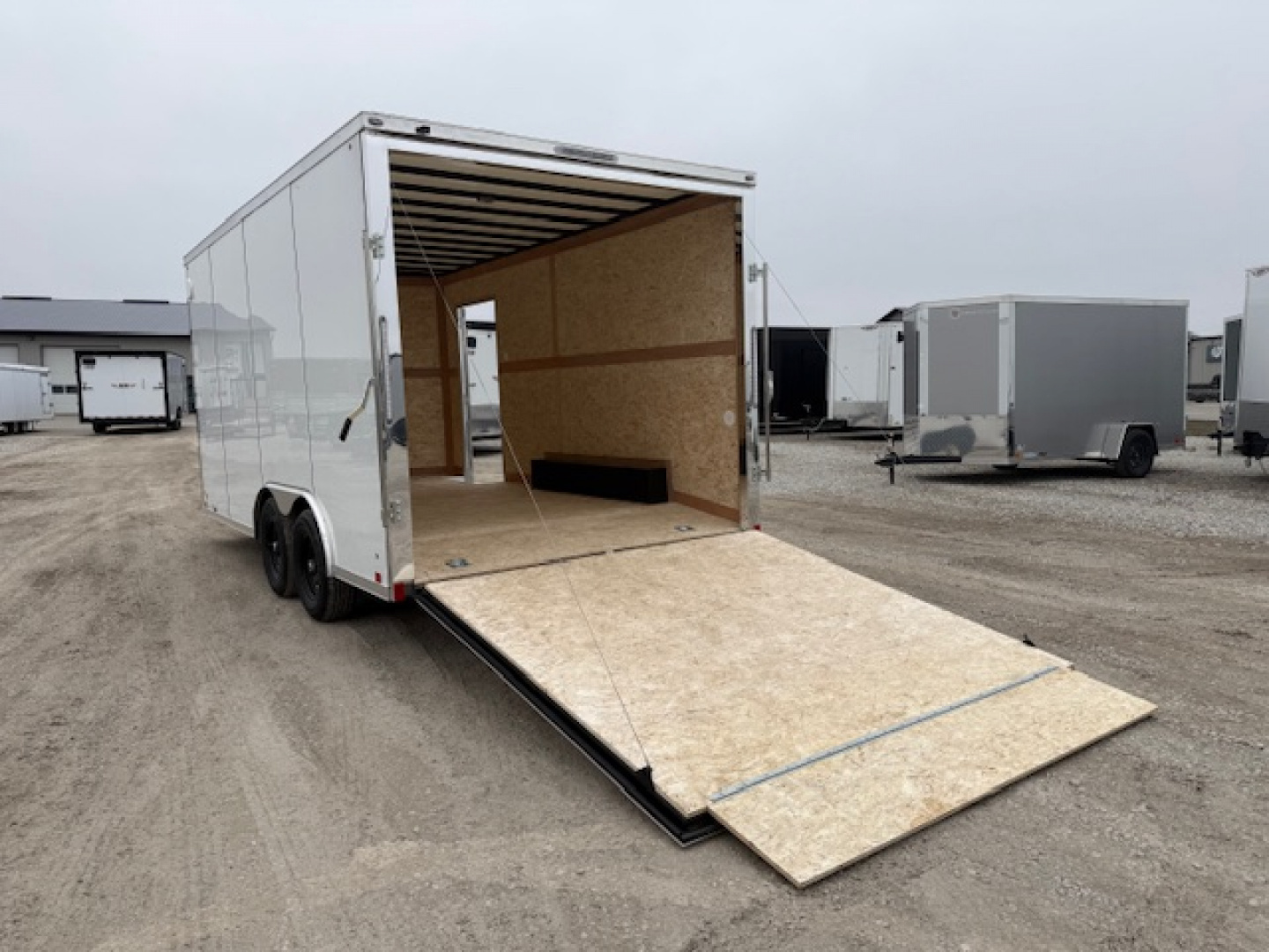 New 2026 Cross White 8.5'x16' 10k Alpha Flat Top V-Nose Enclosed Cargo Trailer