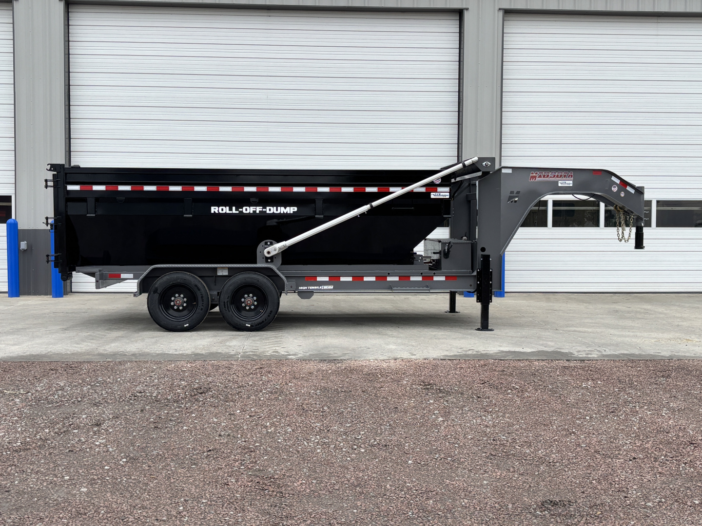 New 2025 Midsota 82"x16' Gooseneck Roll Off Dump Trailer