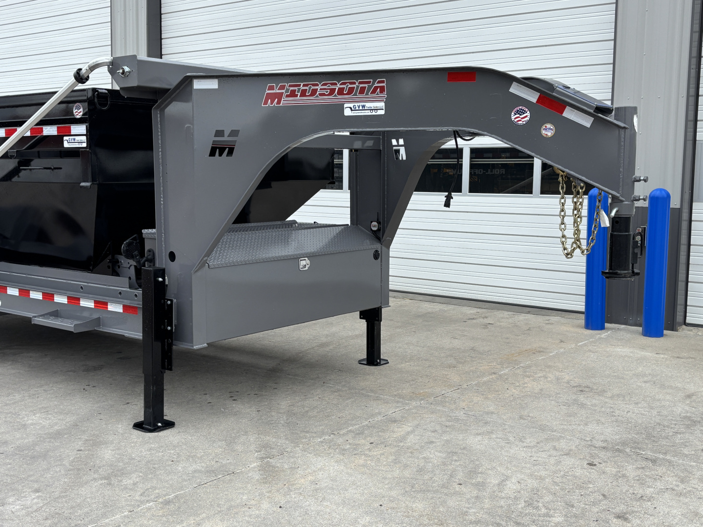New 2025 Midsota 82"x16' Gooseneck Roll Off Dump Trailer