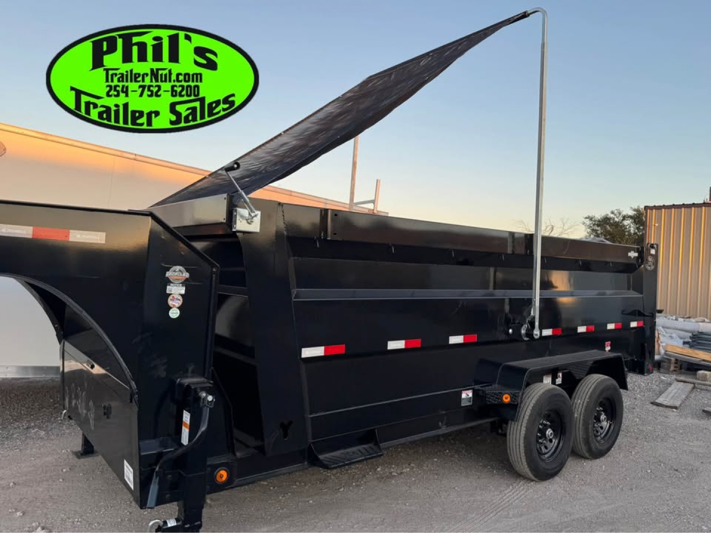 New 2026 Iron Bull 83X16 Dump Trailer 36'' SIDES & PRO RETRACTABLE TARP UPGRADE & ALUMINUM RAMPS!