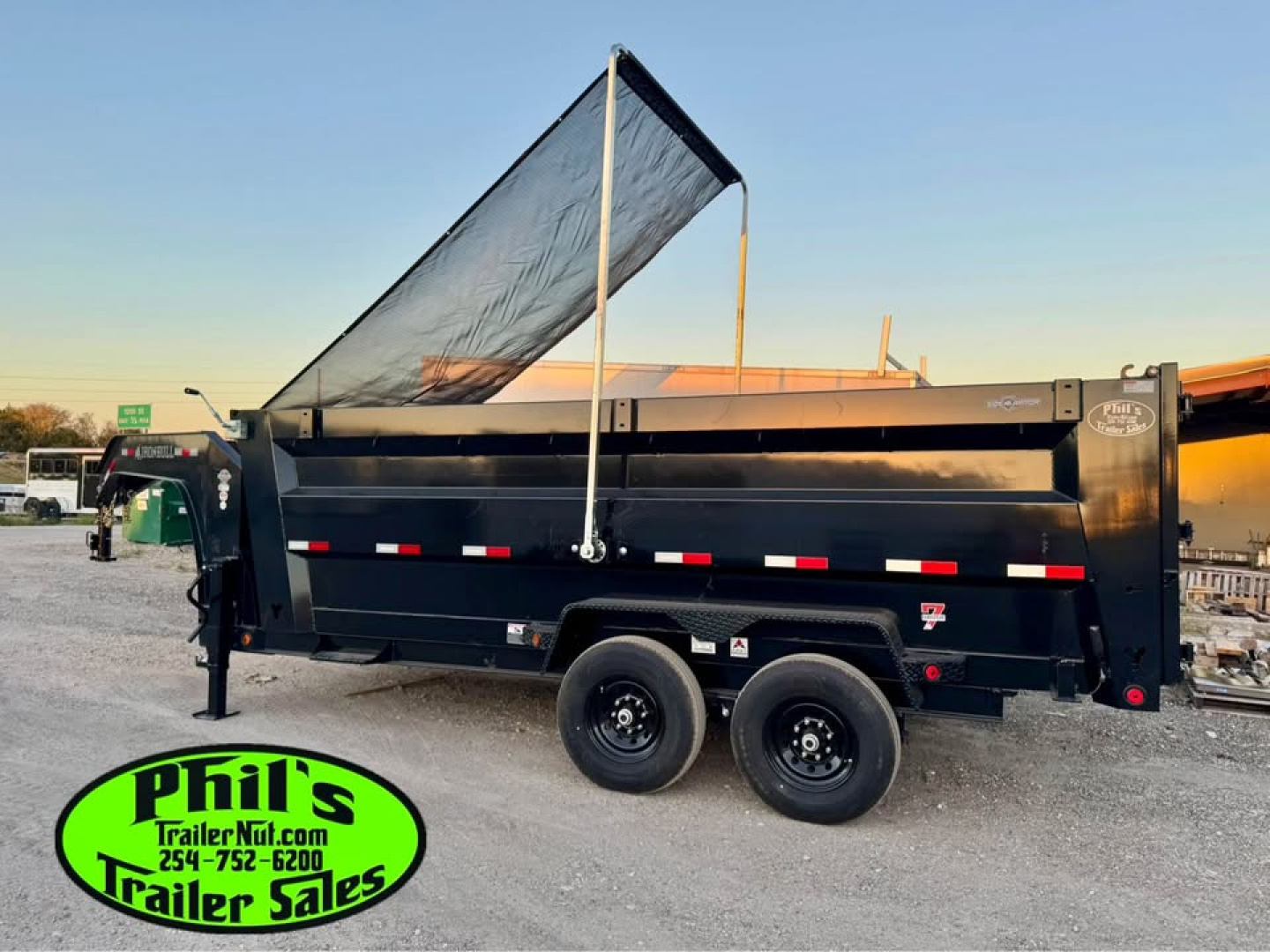 New 2026 Iron Bull 83X16 Dump Trailer 36'' SIDES & PRO RETRACTABLE TARP UPGRADE & ALUMINUM RAMPS!