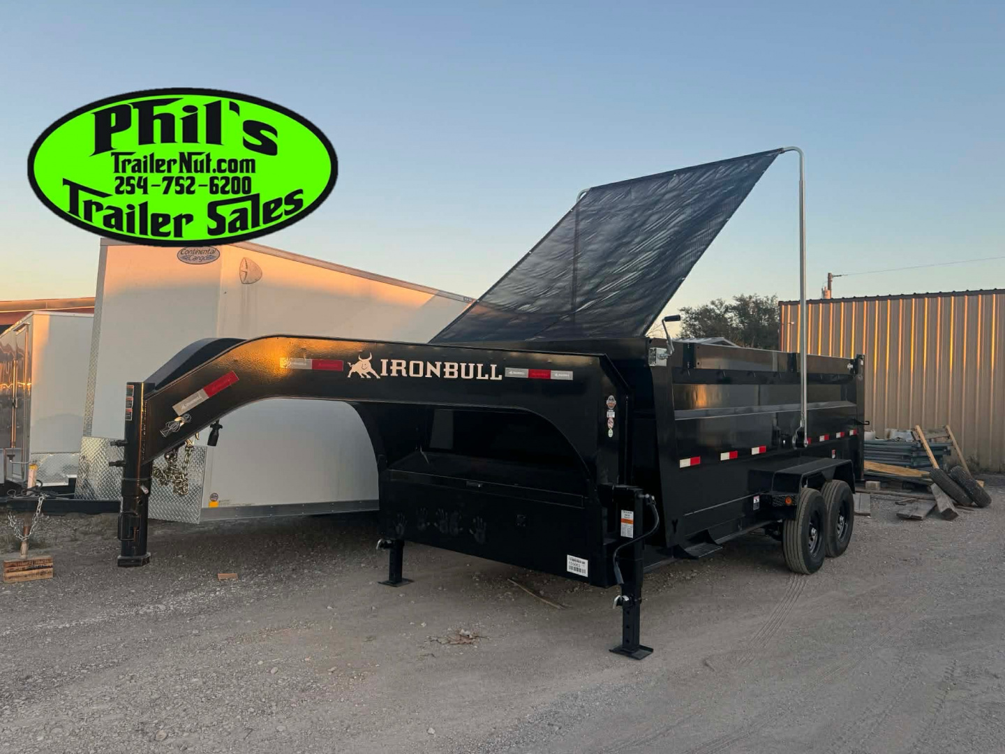 New 2026 Iron Bull 83X16 Dump Trailer 36'' SIDES & PRO RETRACTABLE TARP UPGRADE & ALUMINUM RAMPS!
