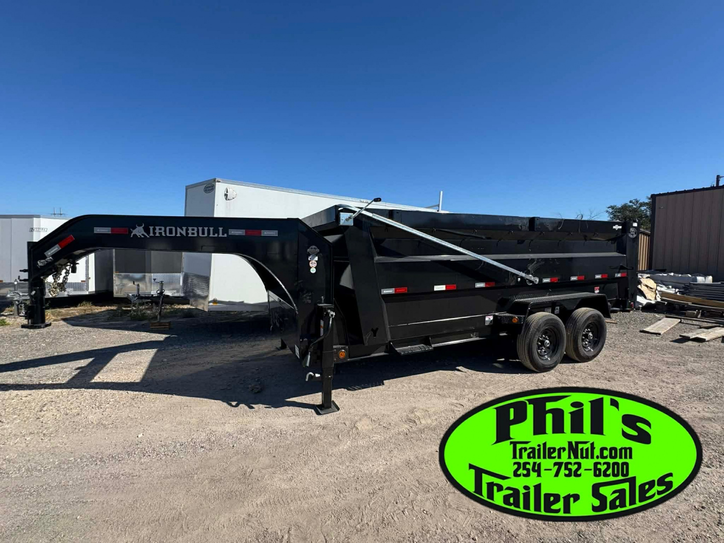 New 2026 Iron Bull 83X16 Dump Trailer 36'' SIDES & PRO RETRACTABLE TARP UPGRADE & ALUMINUM RAMPS!
