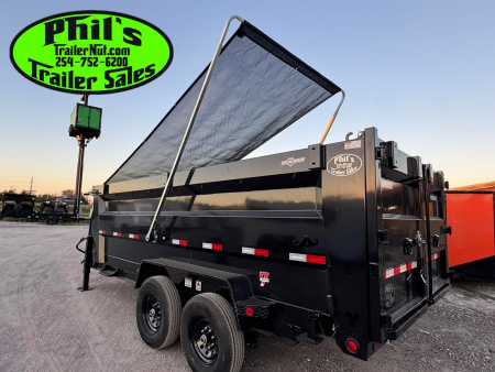 New 2026 Iron Bull 83X16 Dump Trailer 36'' SIDES & PRO RETRACTABLE TARP UPGRADE & ALUMINUM RAMPS!
