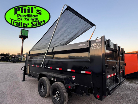 New 2026 Iron Bull 83X16 Dump Trailer 36'' SIDES & PRO RETRACTABLE TARP UPGRADE & ALUMINUM RAMPS!