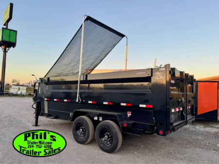 New 2026 Iron Bull 83X16 Dump Trailer 36'' SIDES & PRO RETRACTABLE TARP UPGRADE & ALUMINUM RAMPS!