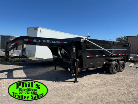 New 2026 Iron Bull 83X16 Dump Trailer 36'' SIDES & PRO RETRACTABLE TARP UPGRADE & ALUMINUM RAMPS!