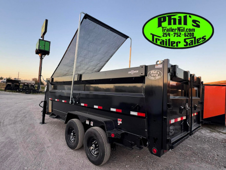 New 2026 Iron Bull 83X16 Dump Trailer 36'' SIDES & PRO RETRACTABLE TARP UPGRADE & ALUMINUM RAMPS!